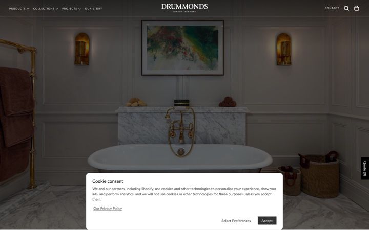 Screenshot of drummonds-uk.com