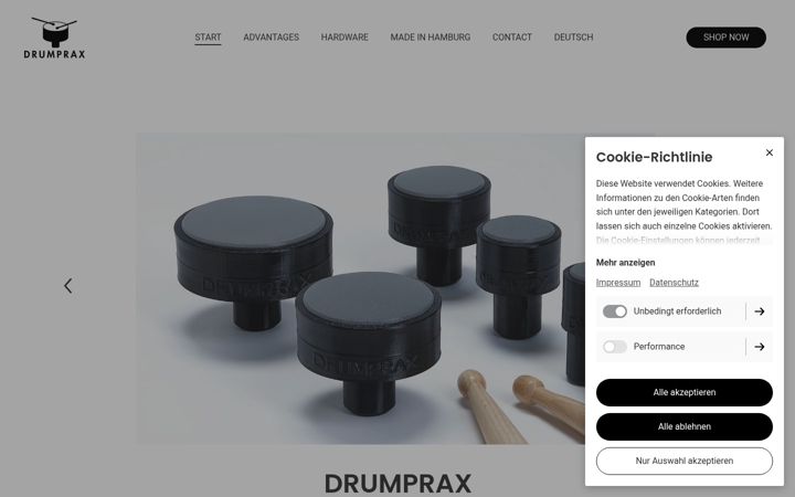 Screenshot of drumprax.com