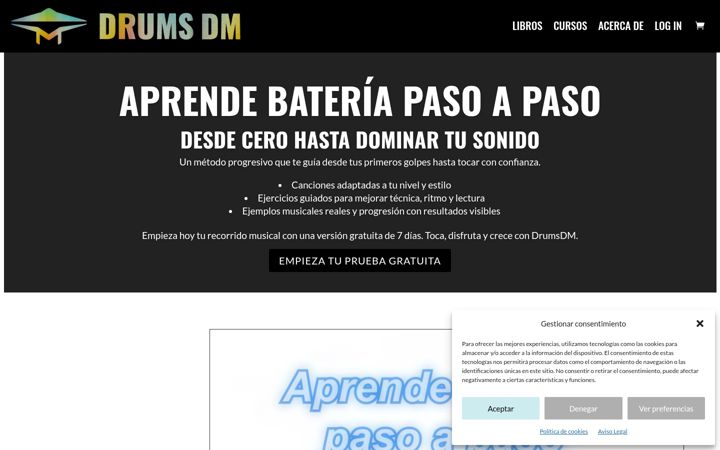 Screenshot of drumsdm.com