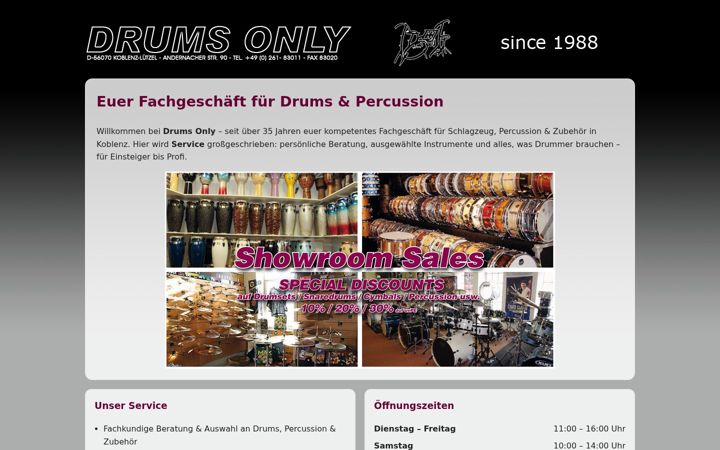 Screenshot of drumsonly.de