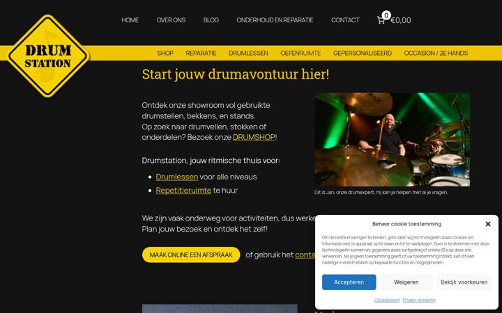 Screenshot di drumstation.nl