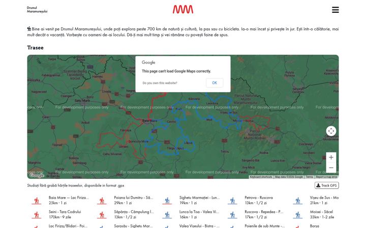 Screenshot of drumulmaramuresului.ro
