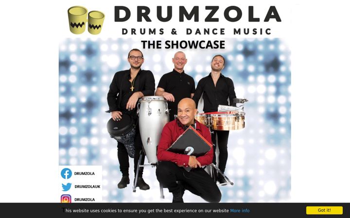 Screenshot of drumzola.com