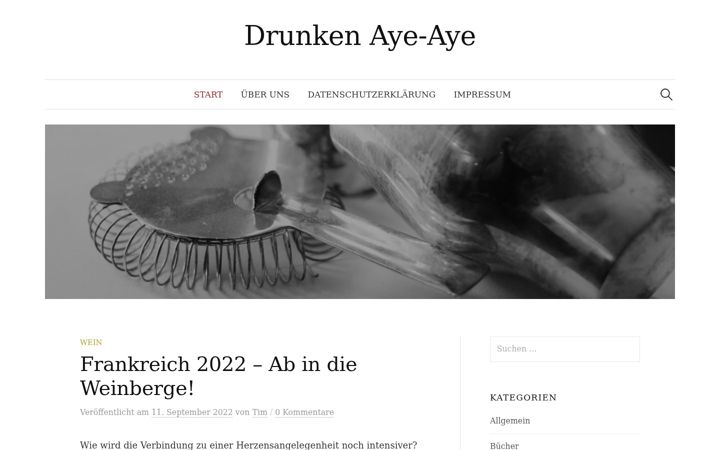 Screenshot of drunken-aye-aye.com