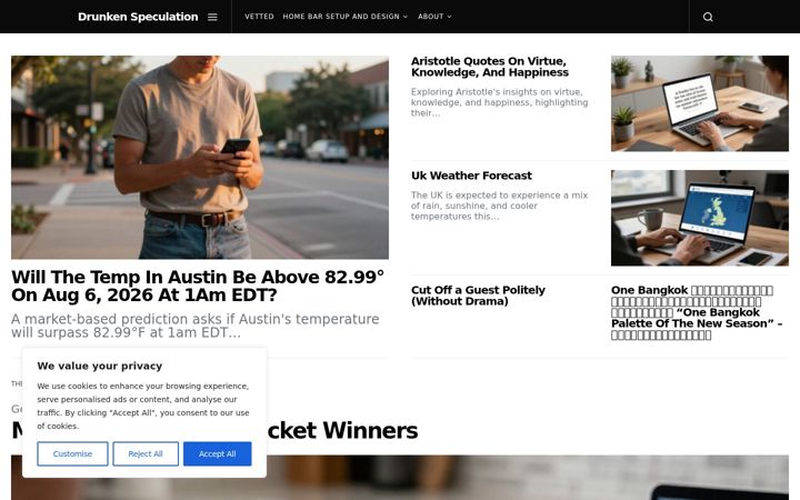 Screenshot of drunkenspeculation.com