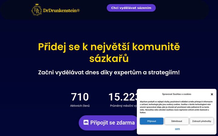 Snímek obrazovky drunkenstein.cz