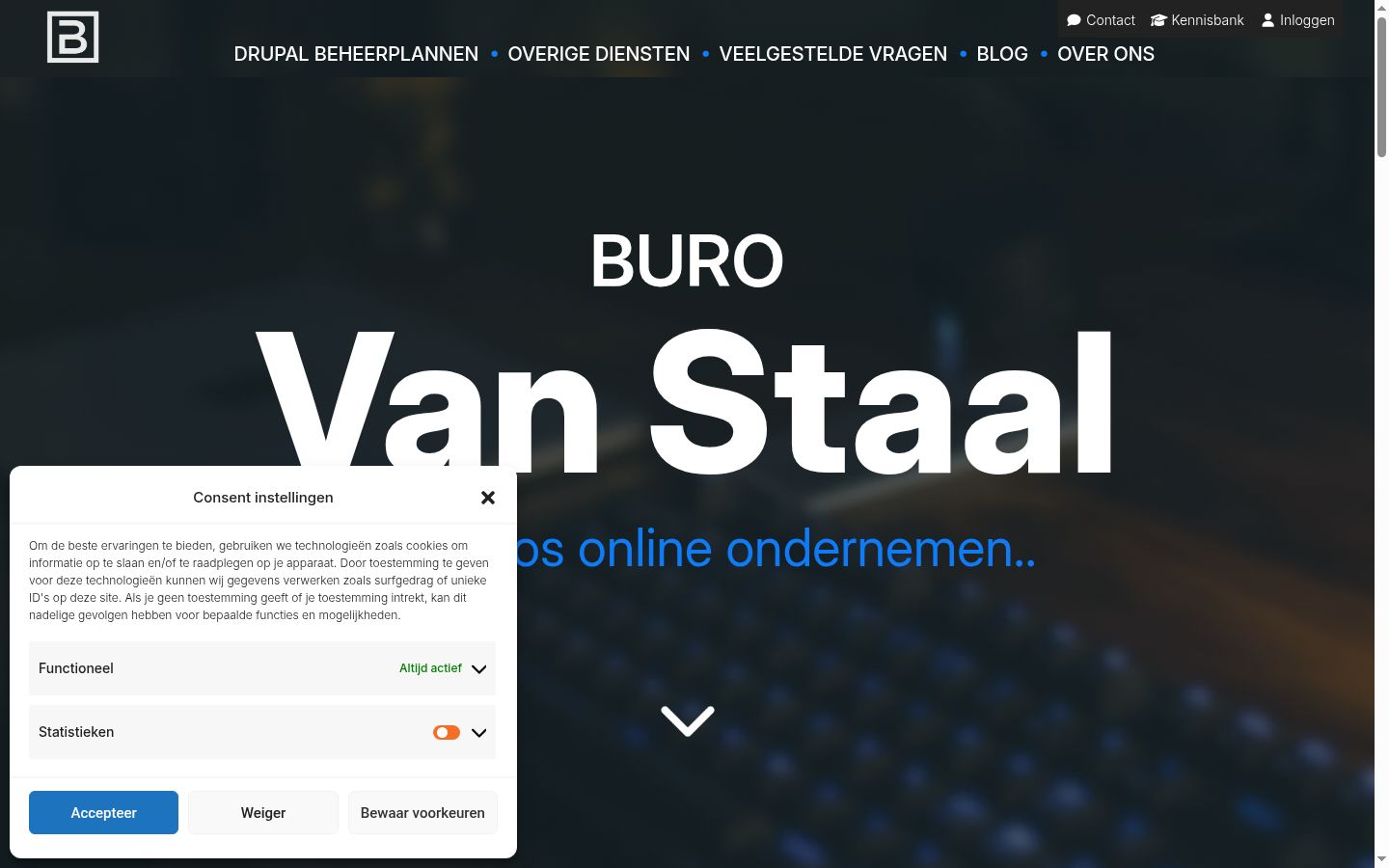 Screenshot tal-banner tal-kunsens muri qabel kwalunkwe interazzjoni