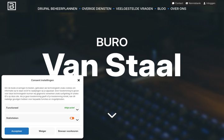 Screenshot di drupalbeheer.nl