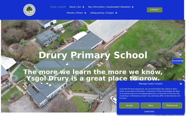 Screenshot van druryprimary.co.uk
