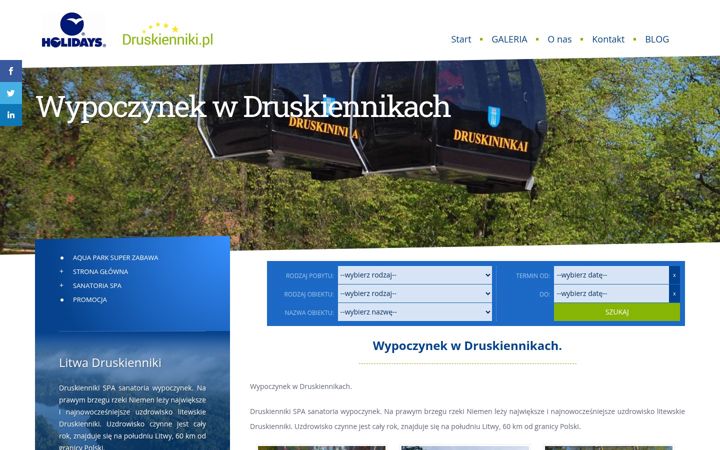 Posnetek zaslona druskienniki.pl