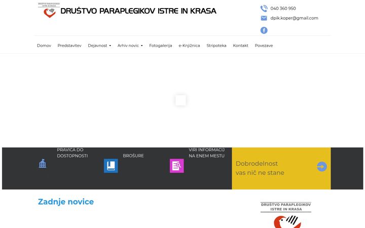 Snímek obrazovky drustvo-para-kp.si