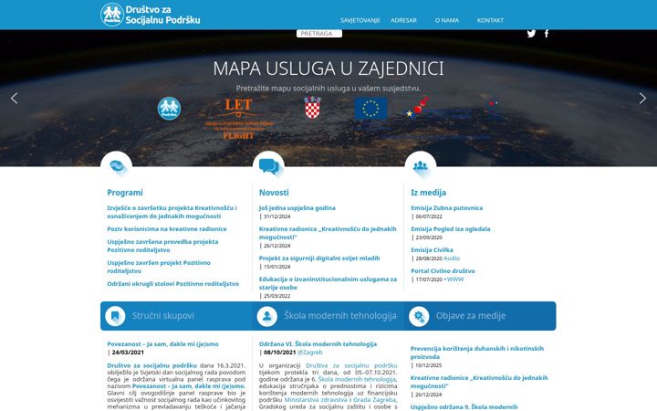 Screenshot of drustvo-podrska.hr