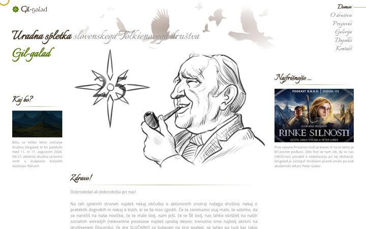 Screenshot of drustvogil-galad.si