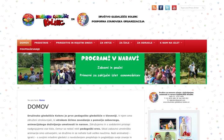 Snímek obrazovky druzinsko-gledalisce-kolenc.si