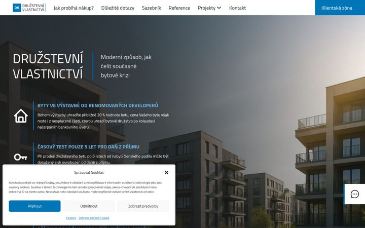 Snímek obrazovky druzstevnivlastnictvi.cz
