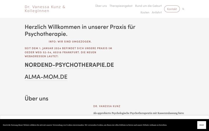 Screenshot of drvanessakunz.de