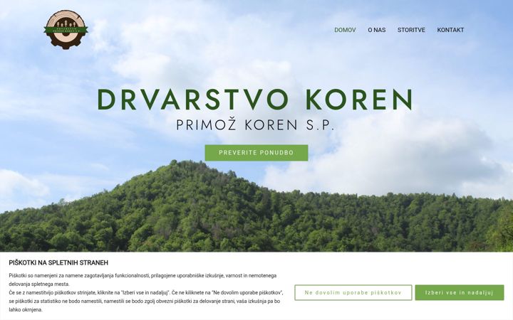 Snímek obrazovky drvarstvokoren.si