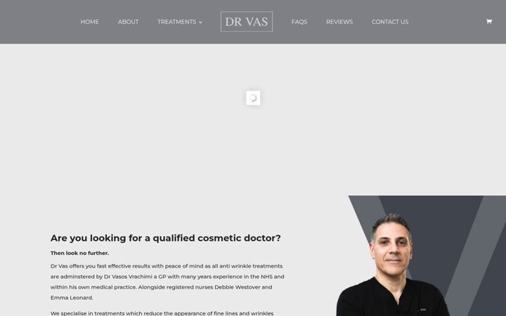 Screenshot van drvas.co.uk