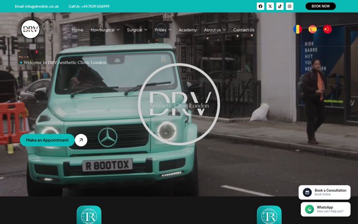 Screenshot van drvclinic.co.uk
