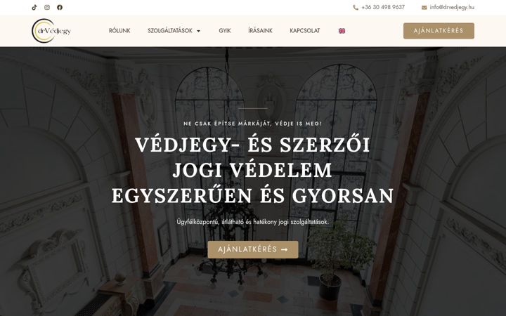 Képernyőkép: drvedjegy.hu