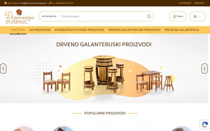 Screenshot of drvenarija-pospaic.hr