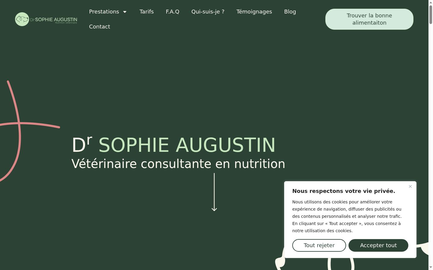 Screenshot del banner di consenso mostrato prima di qualsiasi interazione