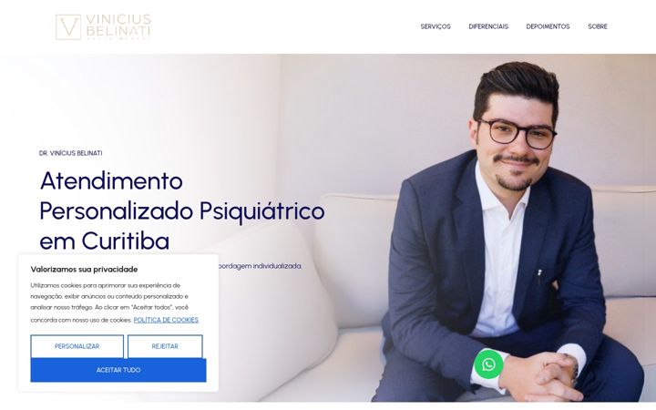 Screenshot of drviniciusbelinati.com.br