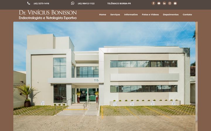 Screenshot of drviniciusbonisson.com.br