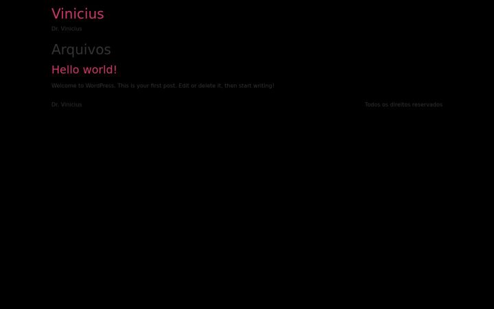 Screenshot of drviniciusflorentino.com