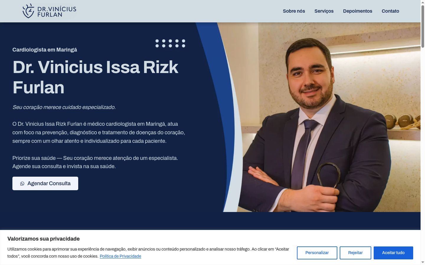 Képernyőkép a bármilyen interakció előtt megjelenő hozzájárulási bannerről