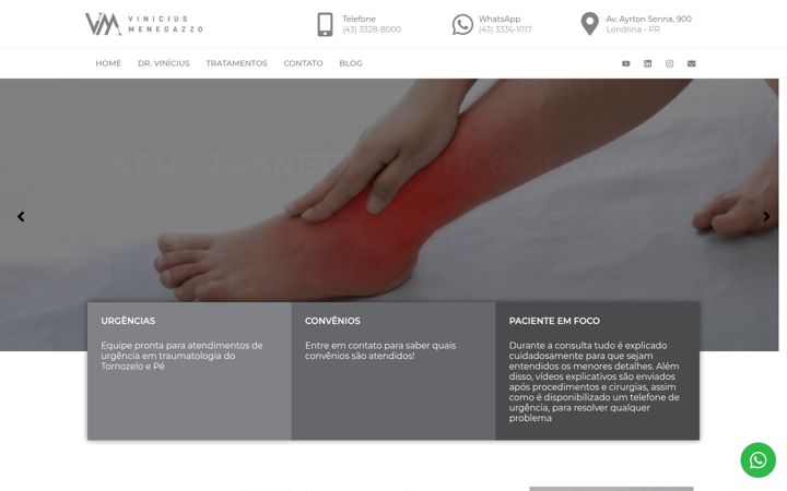 Screenshot of drviniciusmenegazzo.com.br