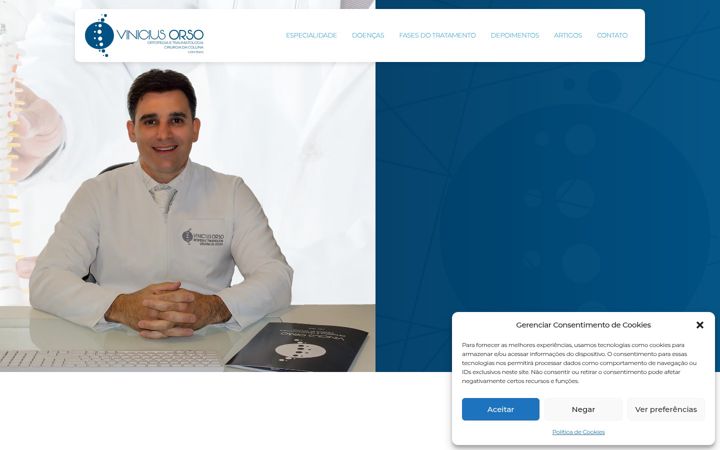 Screenshot of drviniciusorso.com.br