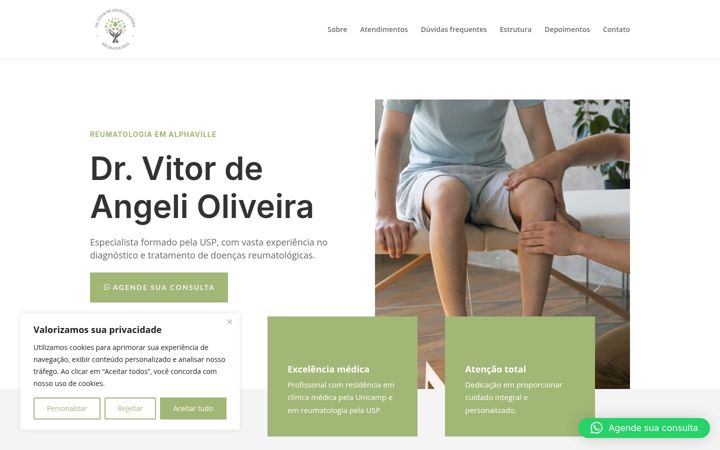 Screenshot of drvitordeangeli.com.br
