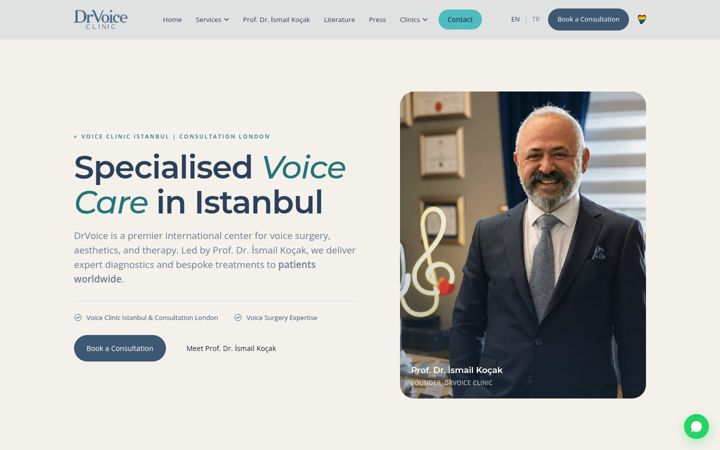 Screenshot of drvoice.com