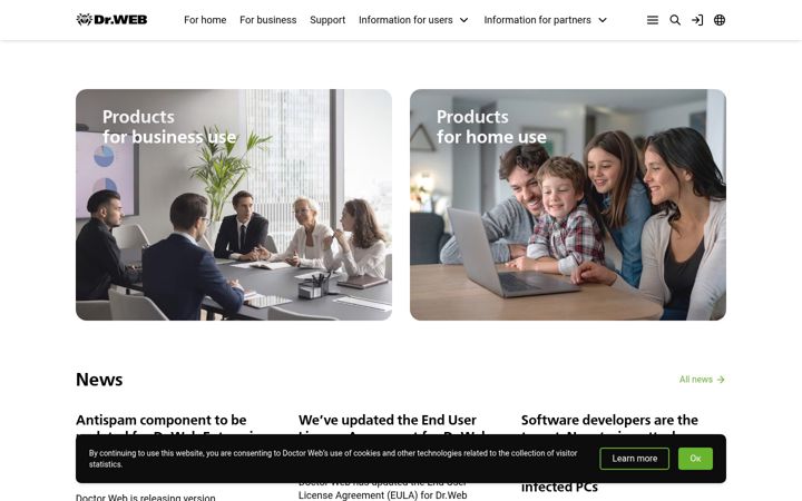 Screenshot di drweb.com