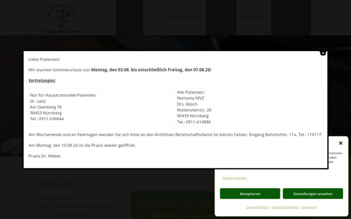 Screenshot von drweber-nuernberg.de