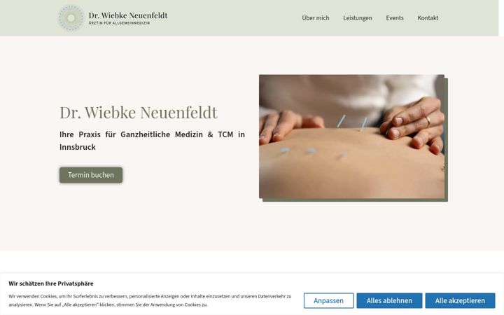 Screenshot of drwiebkeneuenfeldt.com