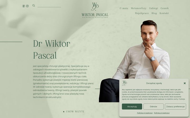 Captura de pantalla de drwiktorpascal.pl