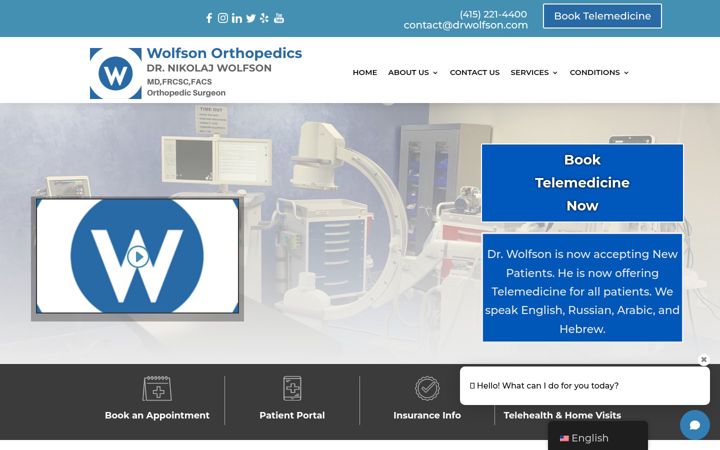 Screenshot of drwolfson.com