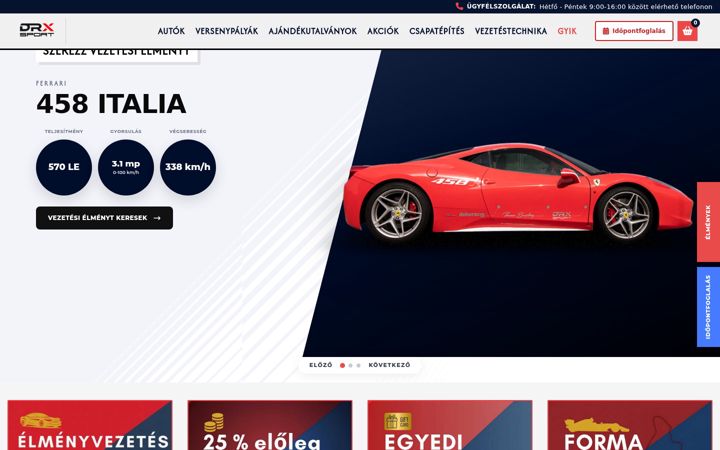 Screenshot di drxsport.hu
