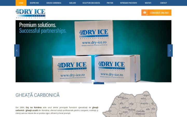 Screenshot of dry-ice.ro