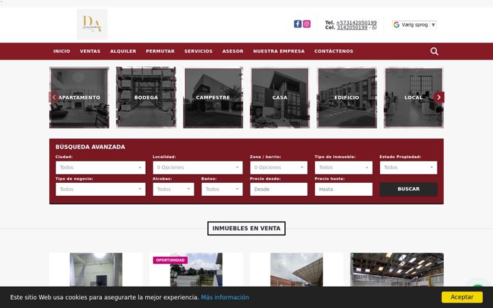 Skjermbilde av dryaluminmobiliaria.com.co