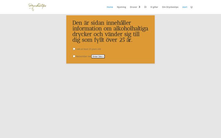 Ekrano kopija dryckestips.se
