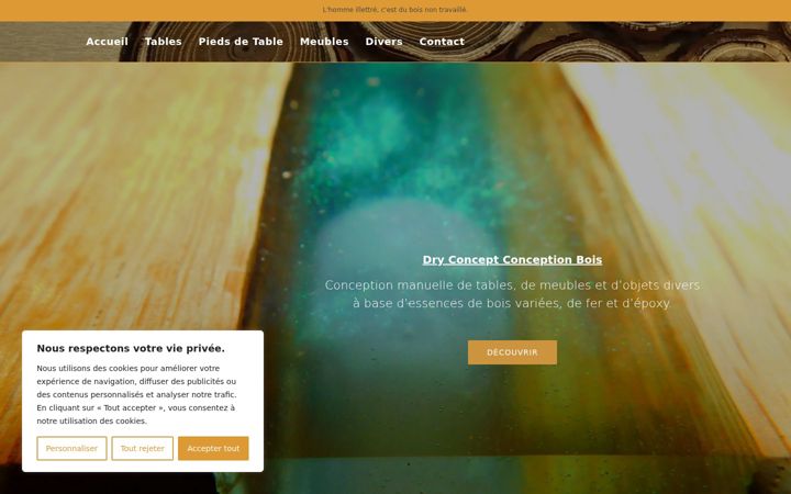 Screenshot van dryconcept.fr