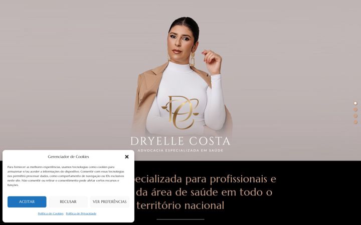 Screenshot of dryellecosta.adv.br