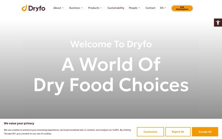 Screenshot of dryfo.com