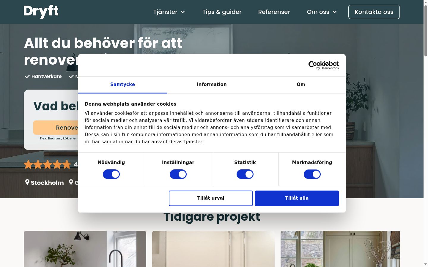 Sutikimo reklamjuostės, rodytos prieš bet kokią sąveiką, ekrano kopija