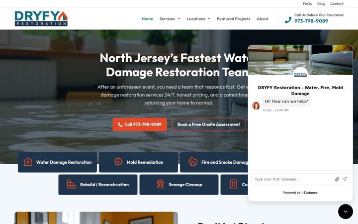 Screenshot of dryfyrestoration.com