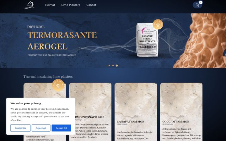 Screenshot von dryhome.at