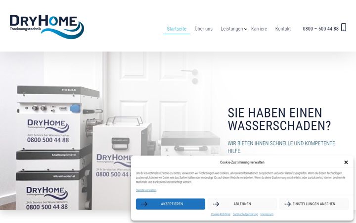 Screenshot von dryhome.de